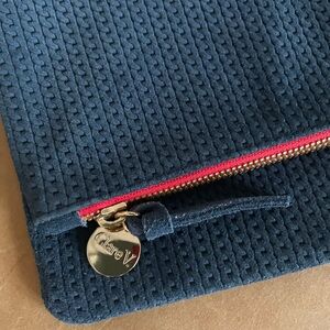 Clare V Marine Rope Woven Suede Foldover Clutch